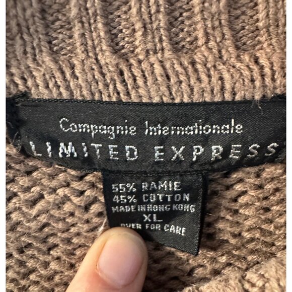 Vintage Limited Express Cable Knit Sweater XL - Picture 3 of 8